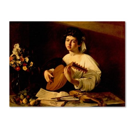 Caravaggio 'The Lute Player' Canvas Art,18x24